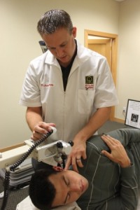 Dr. Justin Hejny with Patient